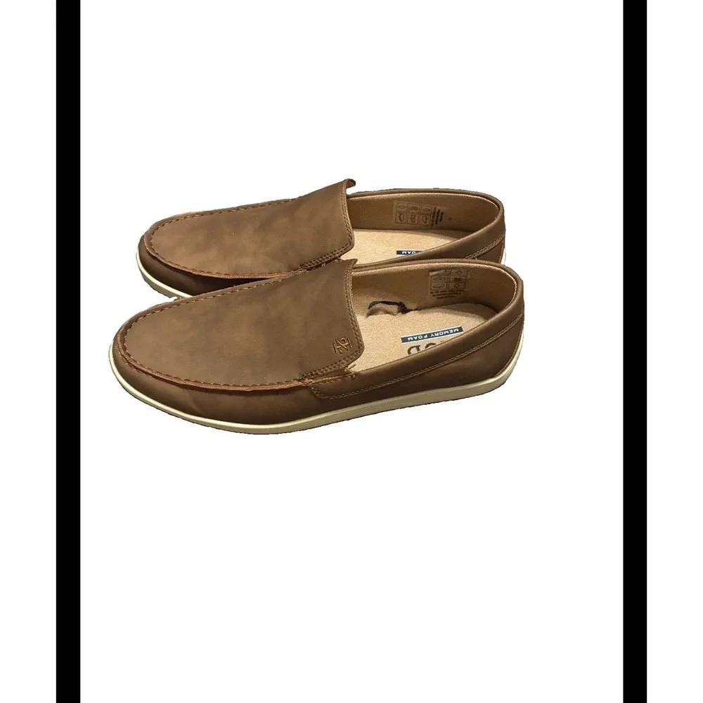 IZOD Seapoint Mens Tan Memory Foam Slip On Loafers Shoes Size 10 1861593